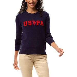 U.S. Polo Assn. USPA‎ Logo Crew Neck Sweater Evening Blue MD